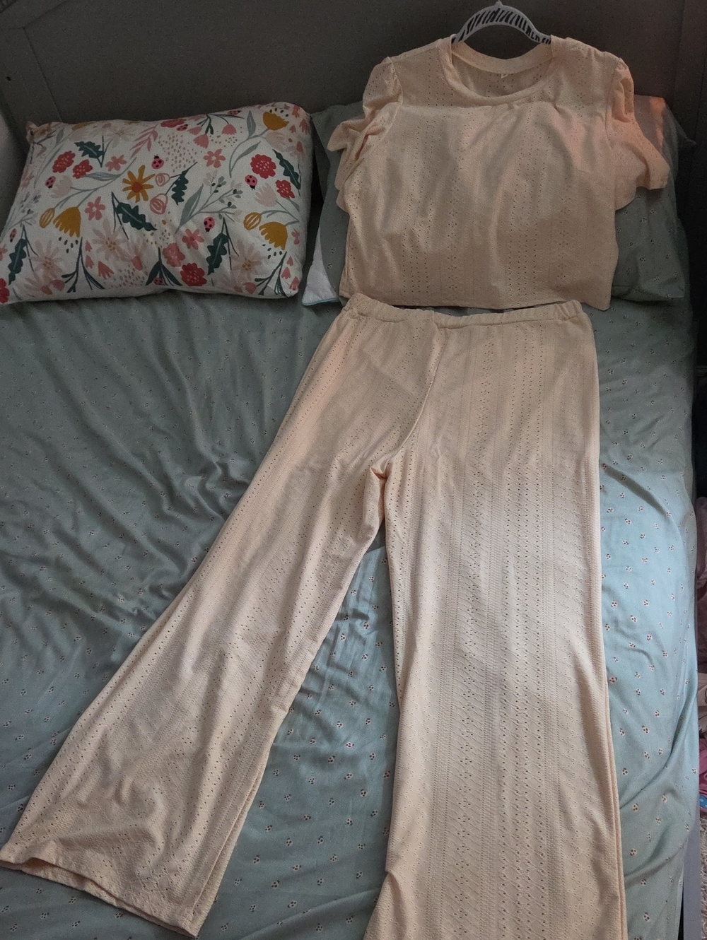 Yellow Eyelet Knit Set - Soft Summer Layer